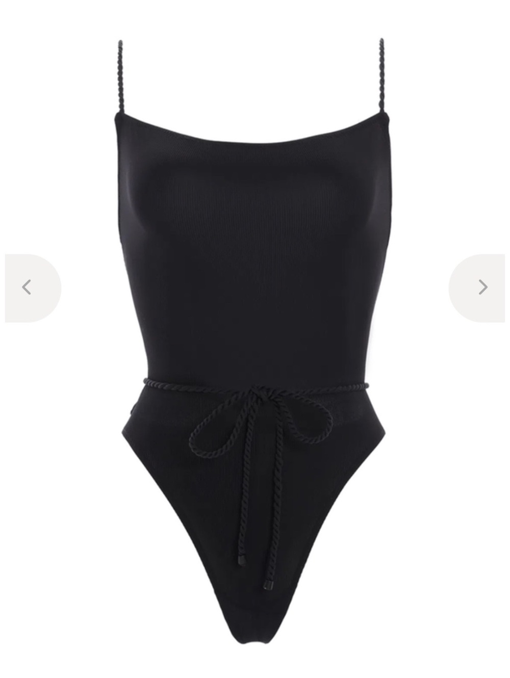 Agua Bandita New Black Kali Ribbed Swimsuit Size S